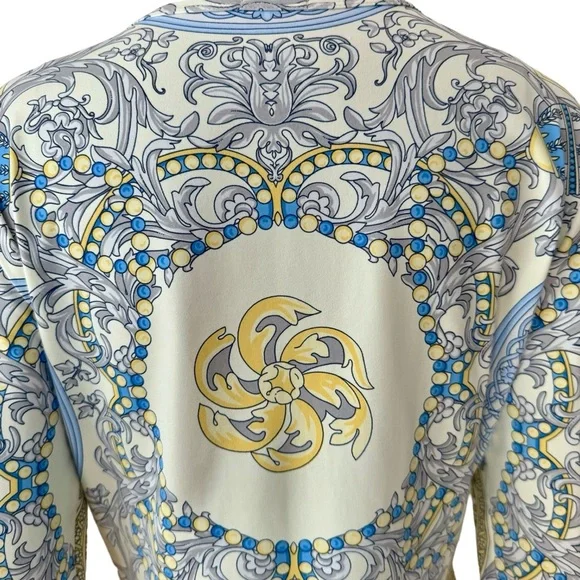 J. MCLAUGHLIN Catalina Cloth Signature Tee Art To Wear Medallion 3/4 Sleeve - Picture 11 of 16